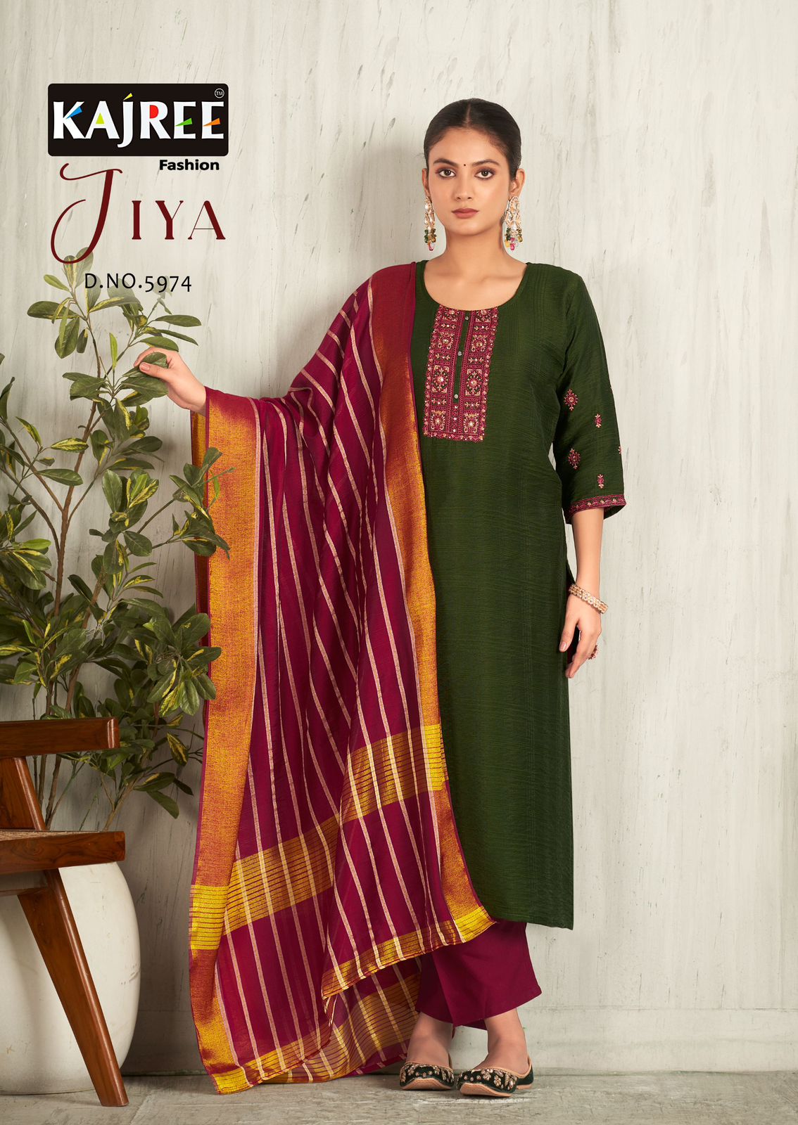 Jiya By Kajree Viscose Embroidery Kurti With Bottom Dupatta Orders In India